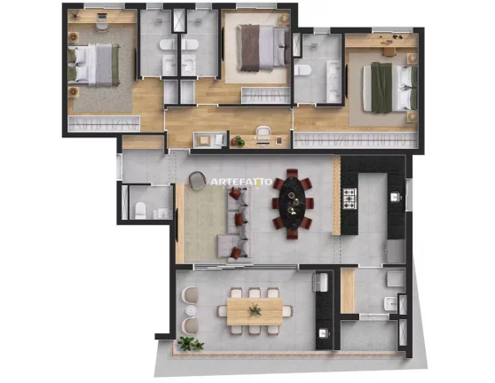 Imagem Apartamento à venda em Franca, Cidade Nova, com 3 quartos, 139m2