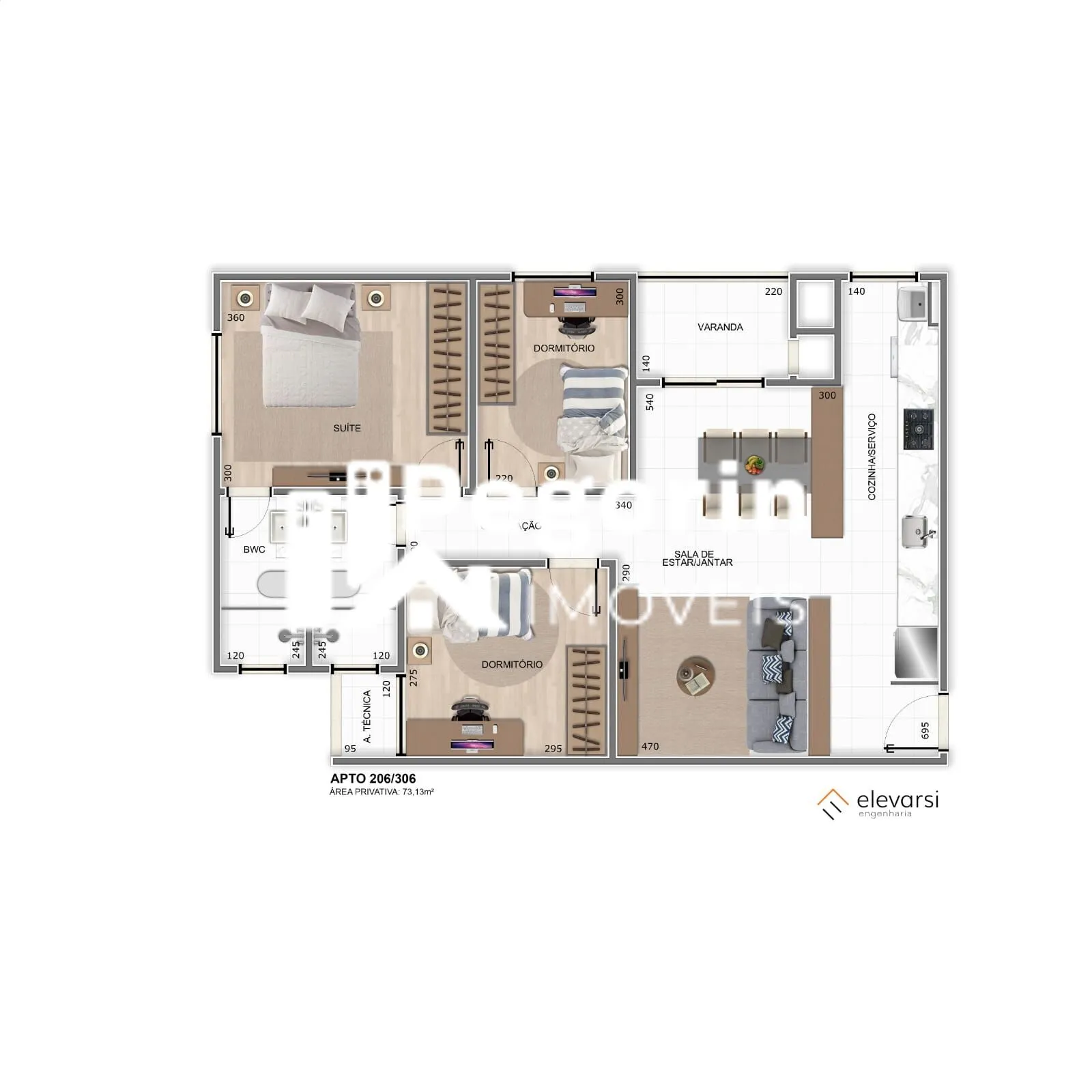 Imagem Apartamento à venda em Pinhais, Centro, com 3 quartos, 73,45m²