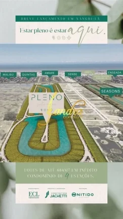 Imagem Lote em condomínio Beira Lago Entrada 15% e saldo em 57x 5813,09 + 5 reforços anuais direto