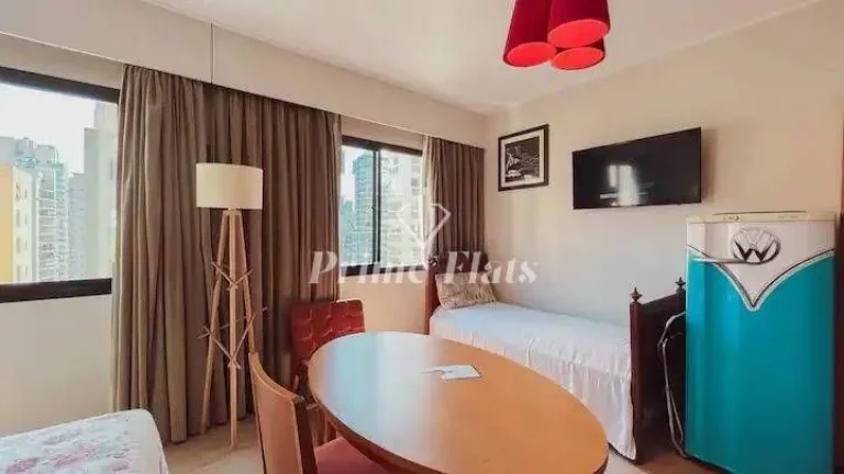 Imagem Flat disponível para venda no Slaviero Essential São Paulo Moema, com 26m², 1 dormitório e 1 vaga de garagem