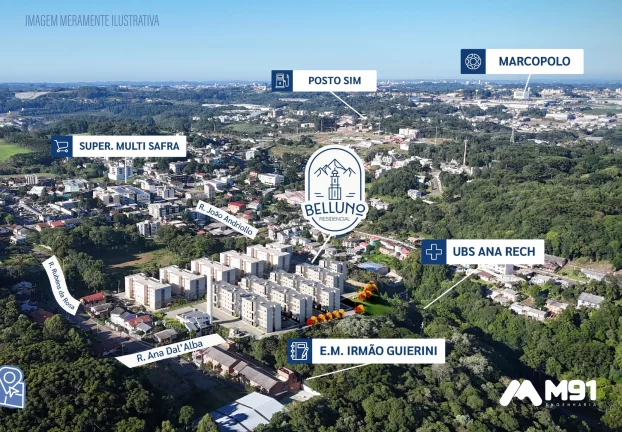 Foto do imóvel Apartamento 2 quartos para venda no bairro Ana Rech em Caxias do Sul