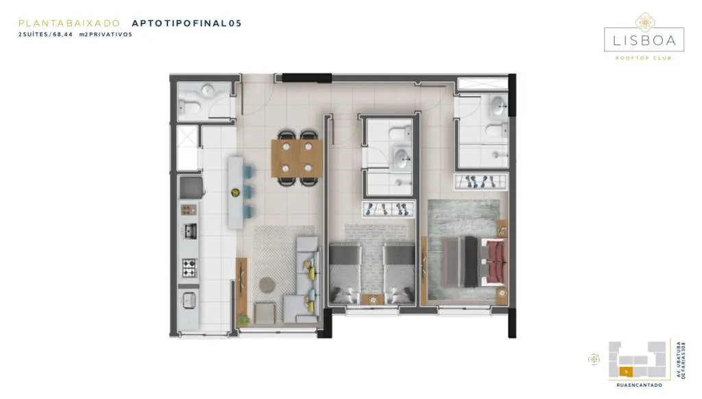 Imagem Apartamento 2 Dormitórios - Bairro Zona Nova