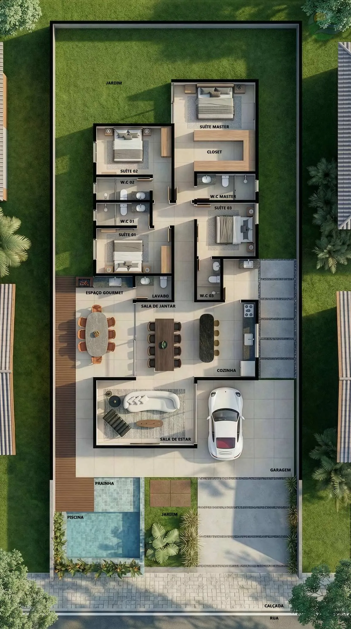 Imagem Casa Duplex 04 Suites para Venda no Portal do Sol, João Pessoa, PB.