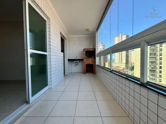Imagem Apartamento em Praia Grande, com 2 quartos, 1 suíte, e uma sacada gourmet,80 m².