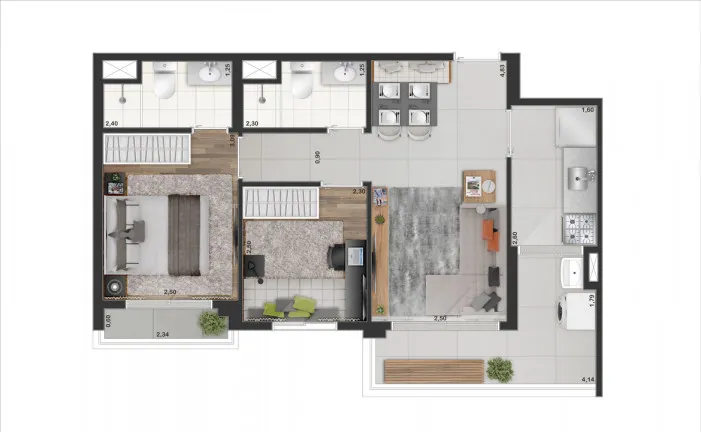 Imagem Apartamento com 3 Quartos à Venda, 52 m² em Indianópolis - São Paulo