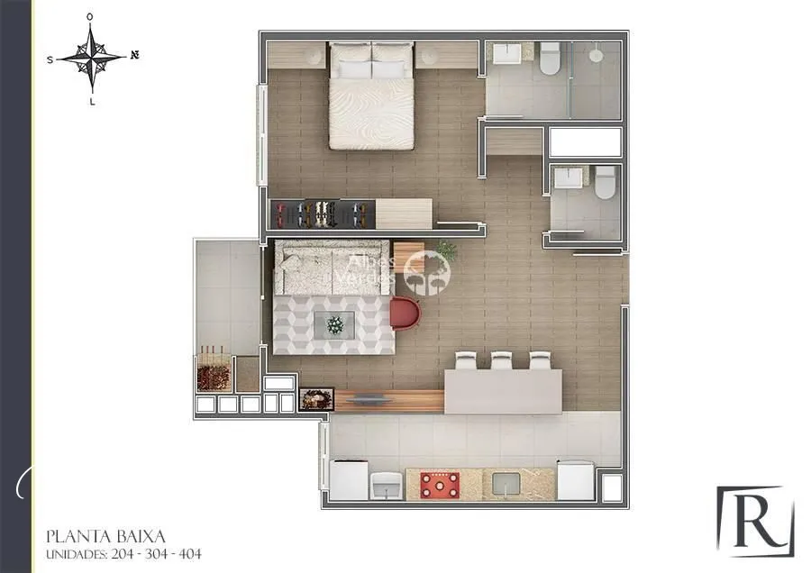Imagem APARTAMENTO A VENDA 1 SUITE