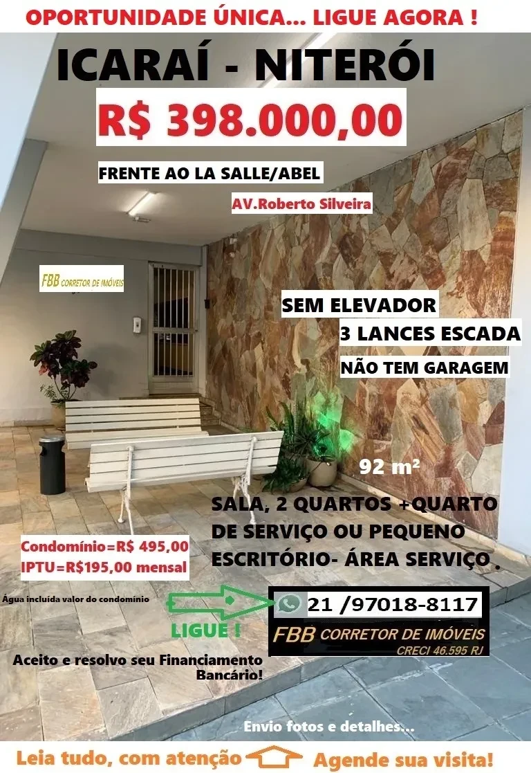 Apartamento com 2 Quartos à Venda, 92 m² em Icaraí - Niterói