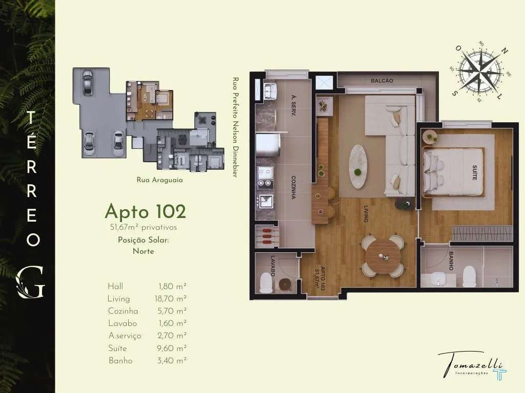 Imagem Apartamento à venda em Gramado, Piratini, com 1 quarto, 40.2m2