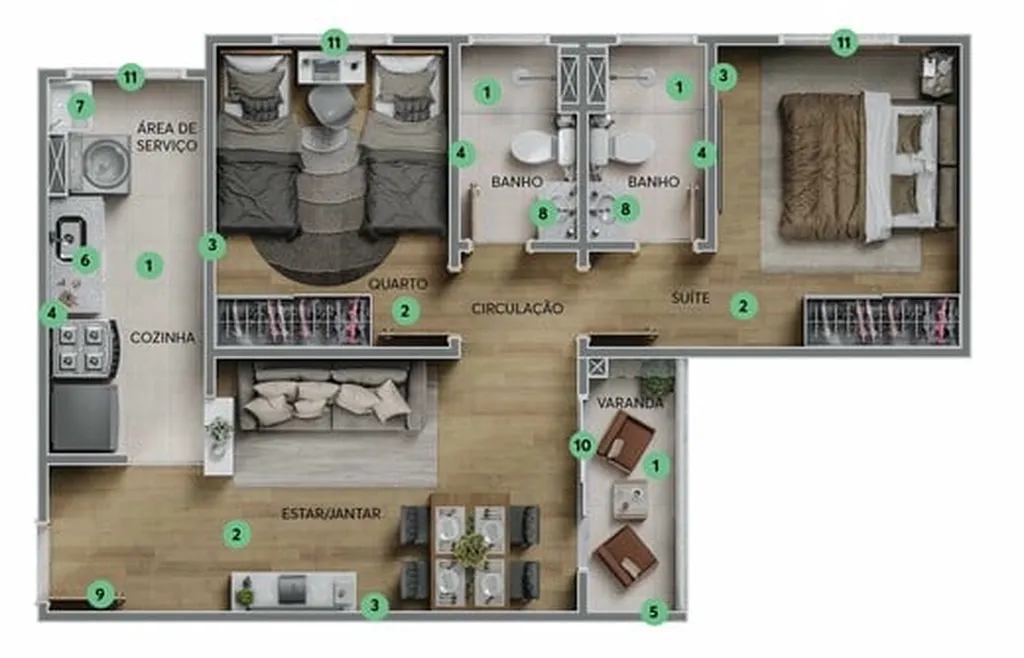 Imagem Apartamento à venda no bairro Jardim Novo Mundo - Goiânia/GO