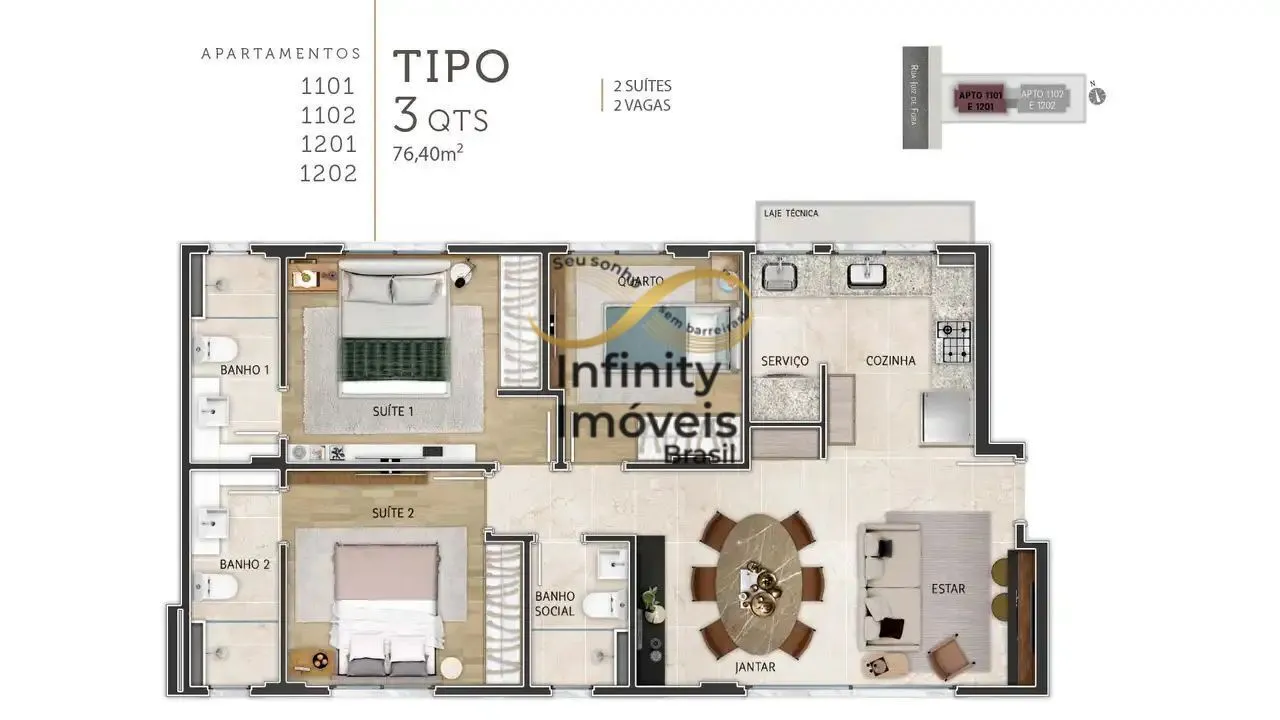 Imagem Apartamento à venda no bairro Santo Agostinho - Belo Horizonte/MG