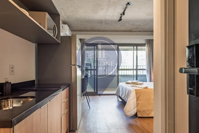 Imagem Studio moderno à venda em Indianópolis, São Paulo-SP: 1 quarto, 1 suíte, 1 sala, 1 banheiro, 26m² de área.