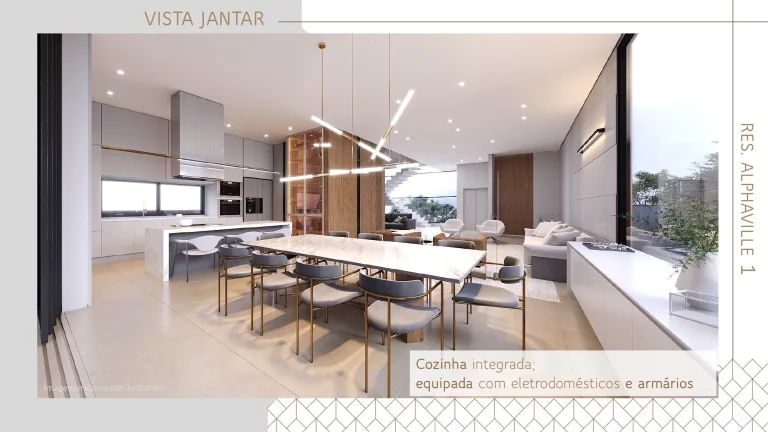 Imagem Alphaville, 4 suítes com closet, 6 vagas na garagem 500mts