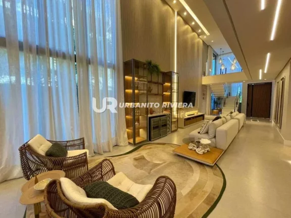 Imagem Casa de alto padrão na Riviera com design refinado e piscina com spa