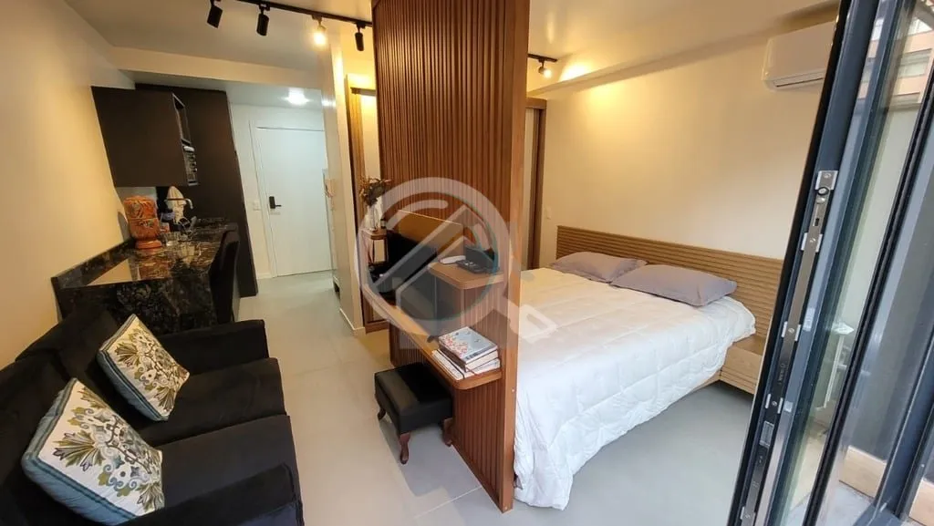 Imagem Apartamento studio de luxo garden mobiliado de 54 m², com todos móveis planejados e eletros e 1 va...