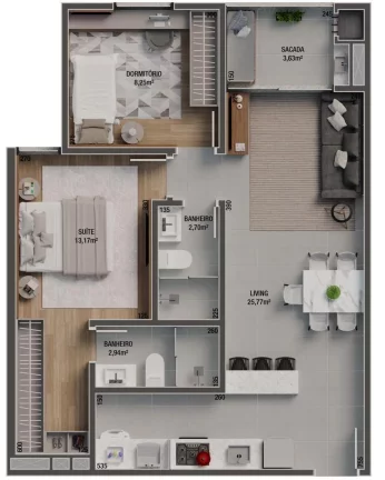 Imagem Ilha de Maiorca - Apartamento à venda no bairro Vila Operária - Itajaí/SC