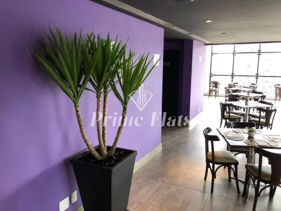 Imagem Flat disponível para locação no Hotel Address Faria Lima by Intercity com 42m², 1 dormitório e 1 vaga