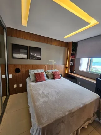 Imagem Lindo apartamento decorado vista mar quarto e sala varanda gourmet a venda em Armação