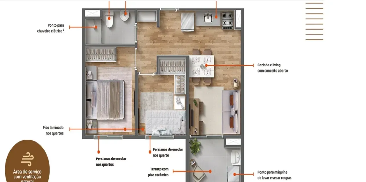 Imagem Apartamento com 2 Quartos à Venda, 37 m² em Mooca - São Paulo
