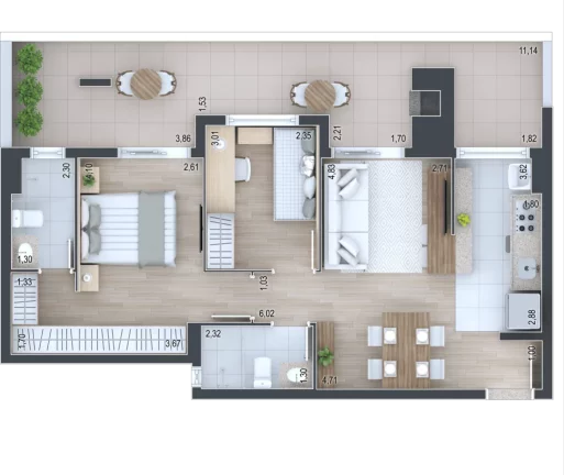 Imagem Terrasse Magique - Breve Lançamento - Apartamento à venda no bairro Portão - Curitiba/PR