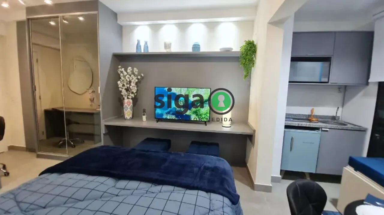 Imagem Studio mobiliado e equipado à venda próximo ao metrô Adolfo Pinheiro