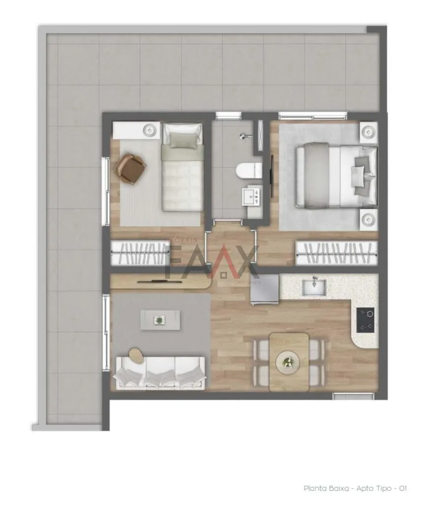 Imagem Apartamento à venda, SANTA CRUZ, próximo ao Parque do Lago em GUARAPUAVA - PR