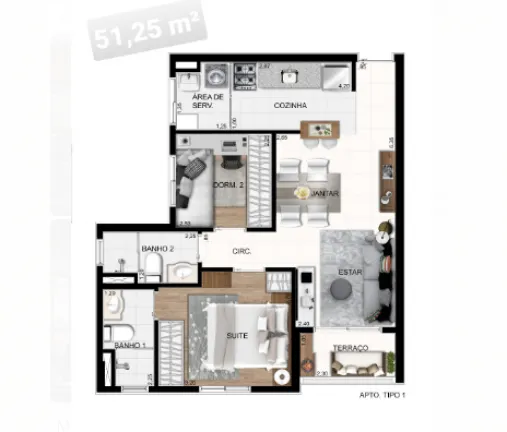Imagem Apartamento com 2 Quartos à Venda, 51 m² em Vila Galvão - Guarulhos