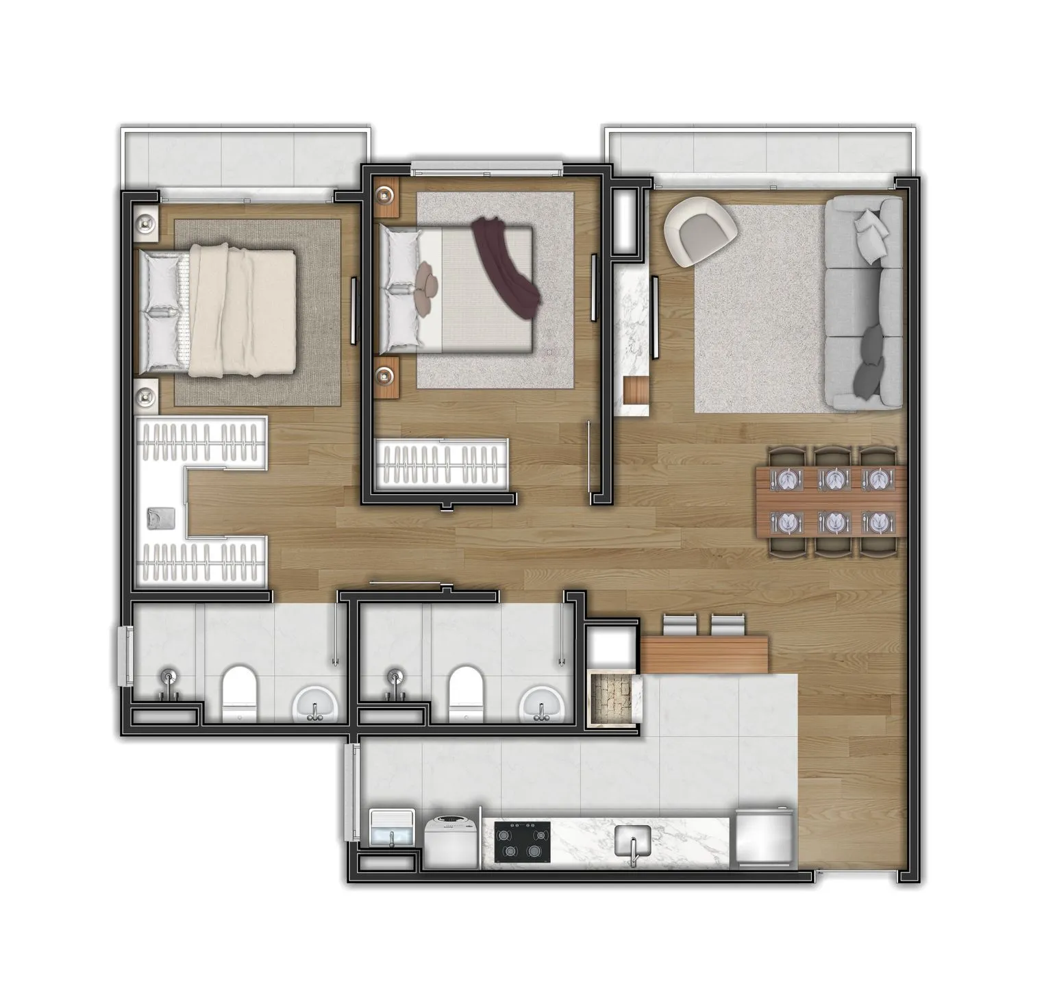 Imagem Cobertura à venda em Canela, Centro , com 2 quartos, 80.14m2