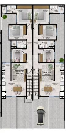 Imagem Apartamento | Três Rios do Sul | 3 quartos (1 suíte) | 91m²
