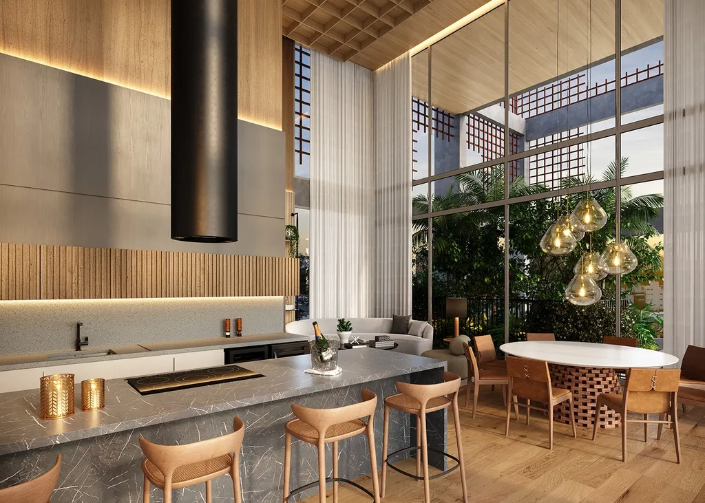 Imagem Com um estilo contemporâneo, sofisticado e inspirador, o Hive Ibirapuera oferece 42 residências ex...