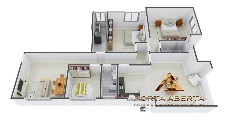 Imagem Aptos 2 Quartos, sendo 1 Suite - Iguacu - COD 1015