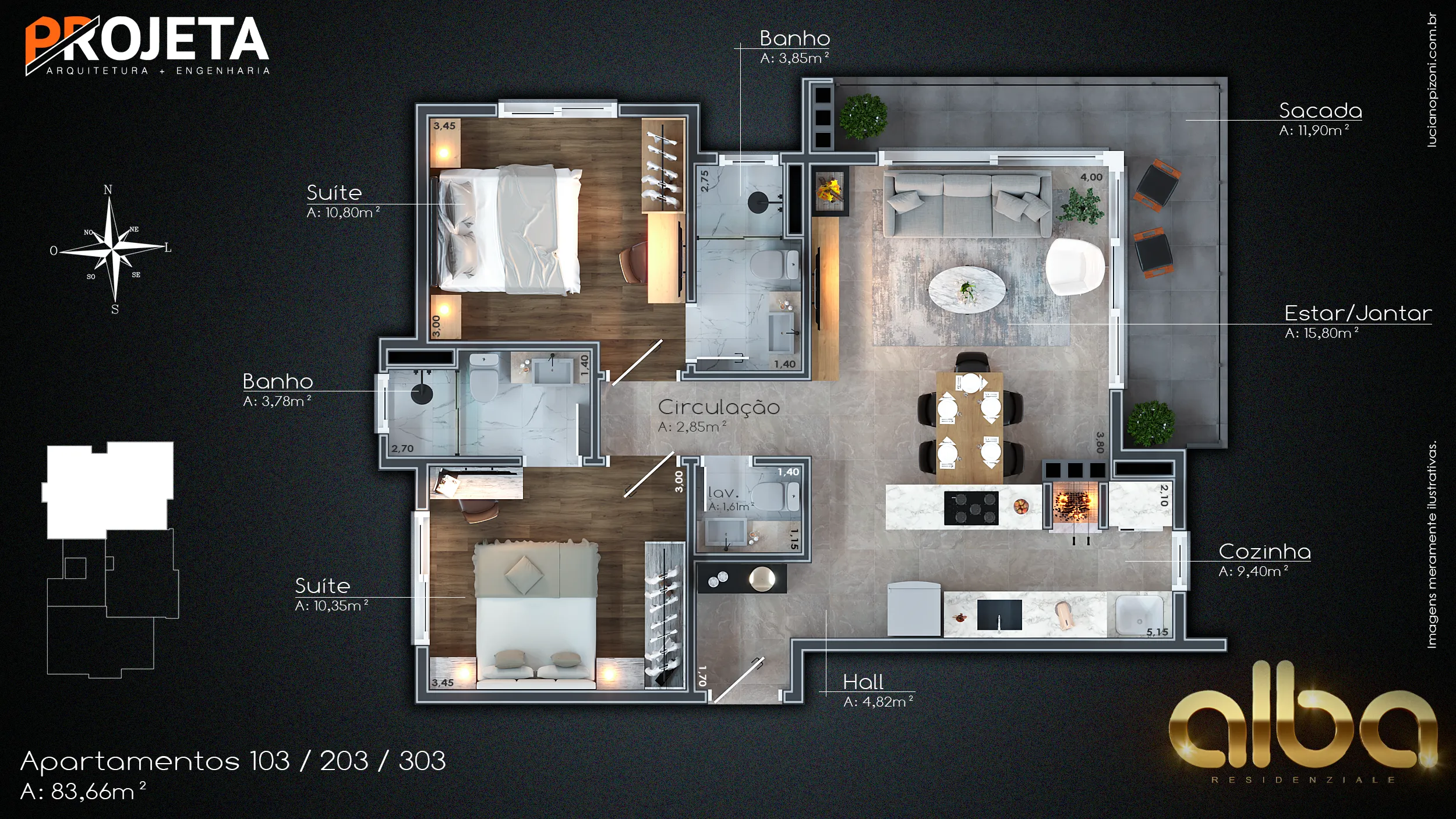 Imagem Apartamento à venda em Gramado, Carniel, com 2 quartos, 49.93m2