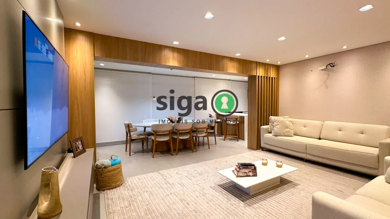 Imagem Apartamento Novo Sky Park 125 m² Tatuapé Mobiliado e Decorado