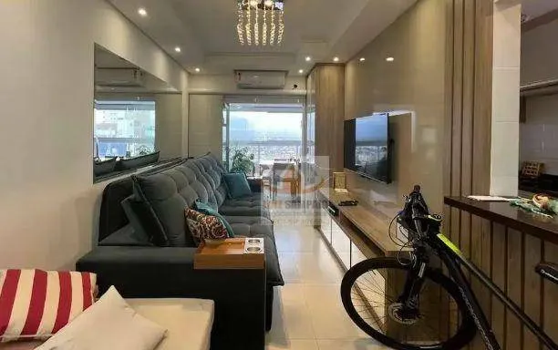 Imagem Lindo Apartamento com Vista ao Mar, 1 Suíte, Maracanã - Praia Grande