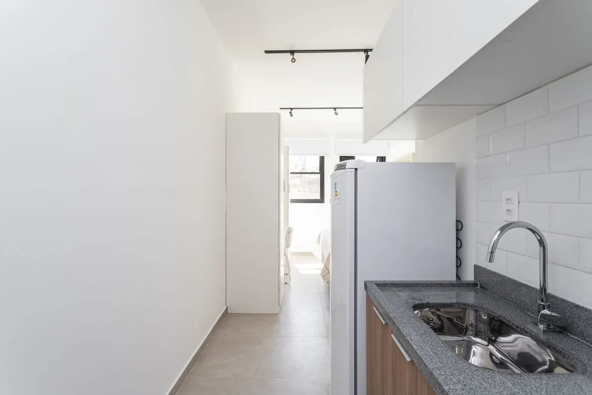 Imagem Apartamento com 1 Quarto para alugar, 25m² - Centro