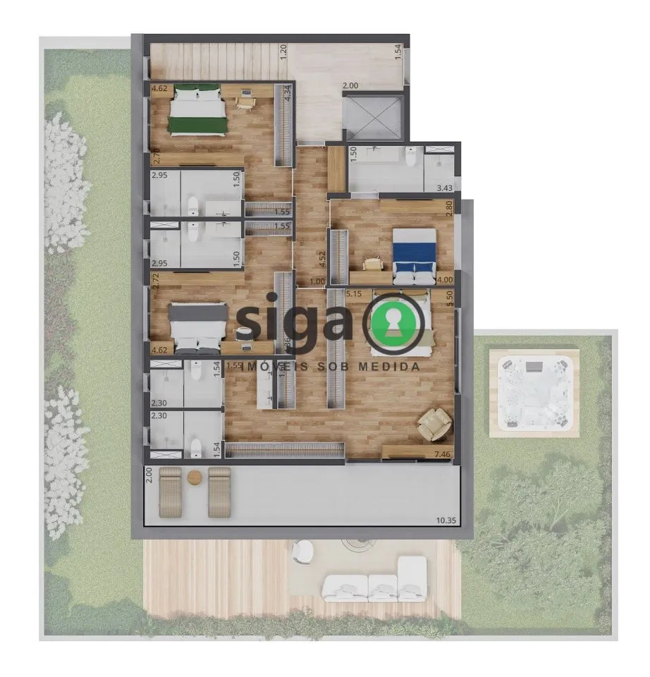 Imagem Apartamento para venda no Jardim Guedala / Cidade Jardim com 04 quartos