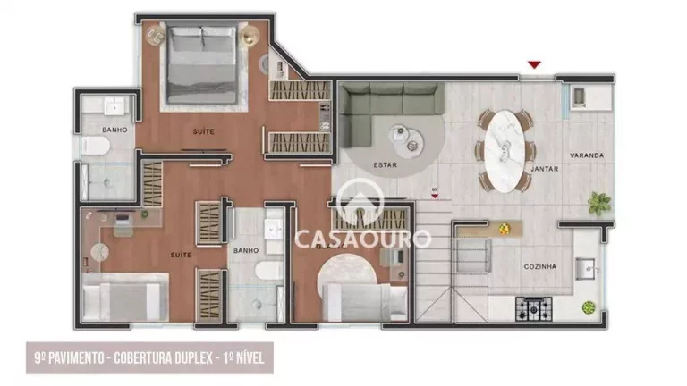 Imagem Cobertura com 3 quartos à venda, 139 m² - Sion - Belo Horizonte/MG