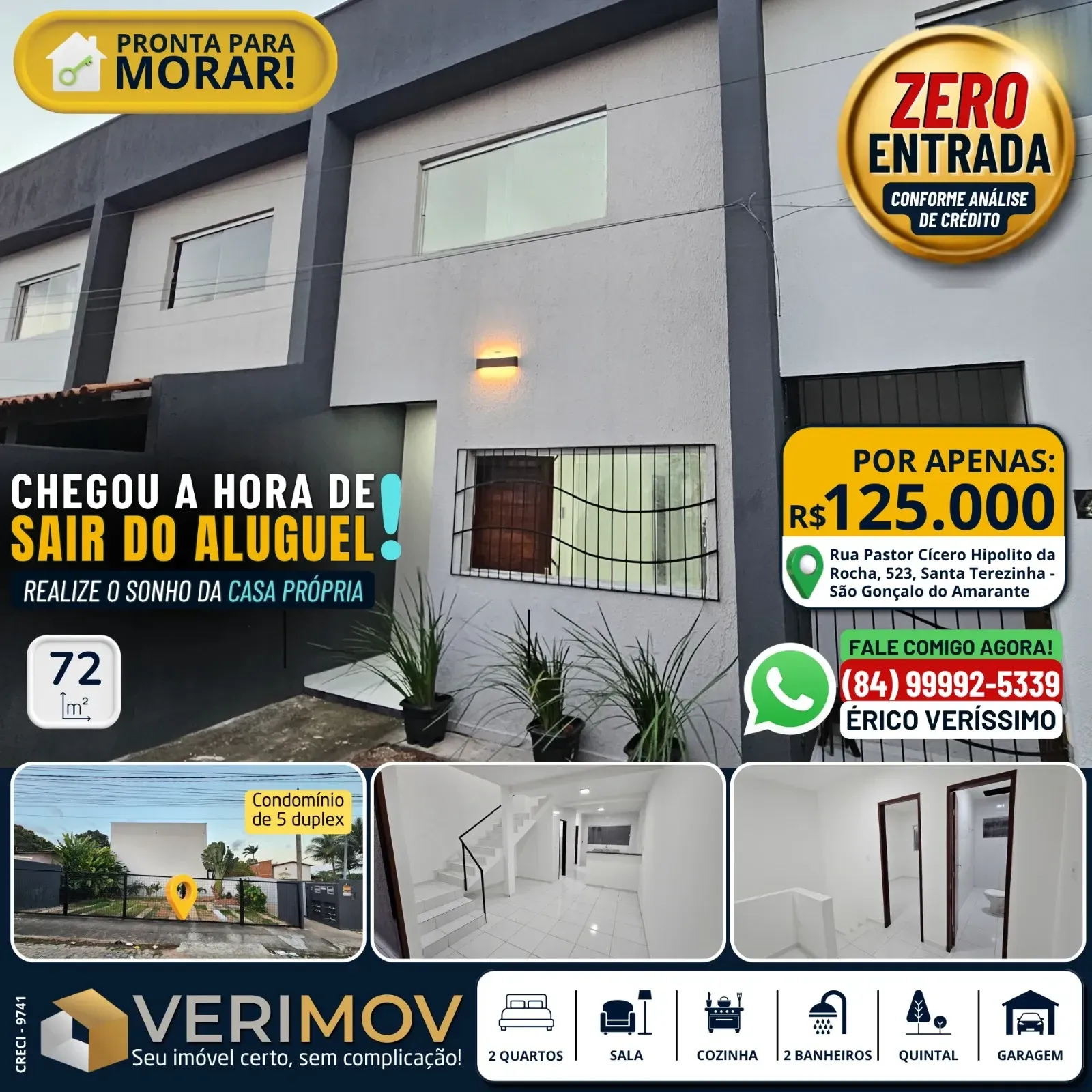 Foto do imóvel Sobrado com 2 Quartos à Venda, 72 m² em Santa Terezinha - São Gonçalo do Amarante