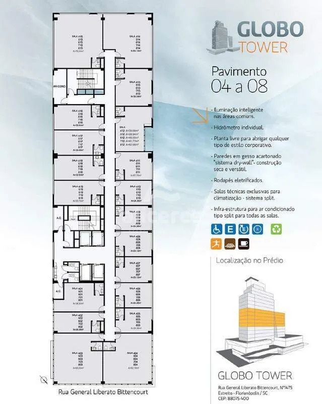 Imagem Sala para aluguel com , 24,36m² em Estreito Florianópolis