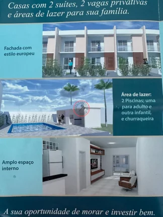 Imagem CASA COM ESCRITURA DEFINITIVA EM CONDOMINIO,2 SUITES DUAS VAGAS ESCRITORIO SALA,COZINHA E COPA, LAVABO E VARANDA ,PISC.COMUNITARIA