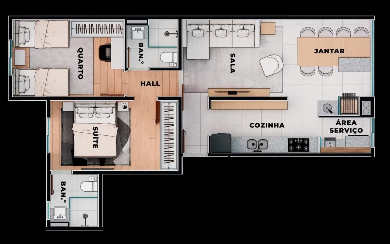Imagem Edifício Grand View Residence - Apartamentos Exclusivos com Churrasqueira em Localização Privilegiada no Centro