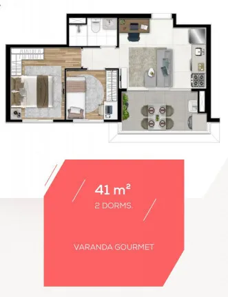 Foto do imóvel Apartamento com 2 Quartos à Venda, 41 m² em Barra Funda - São Paulo