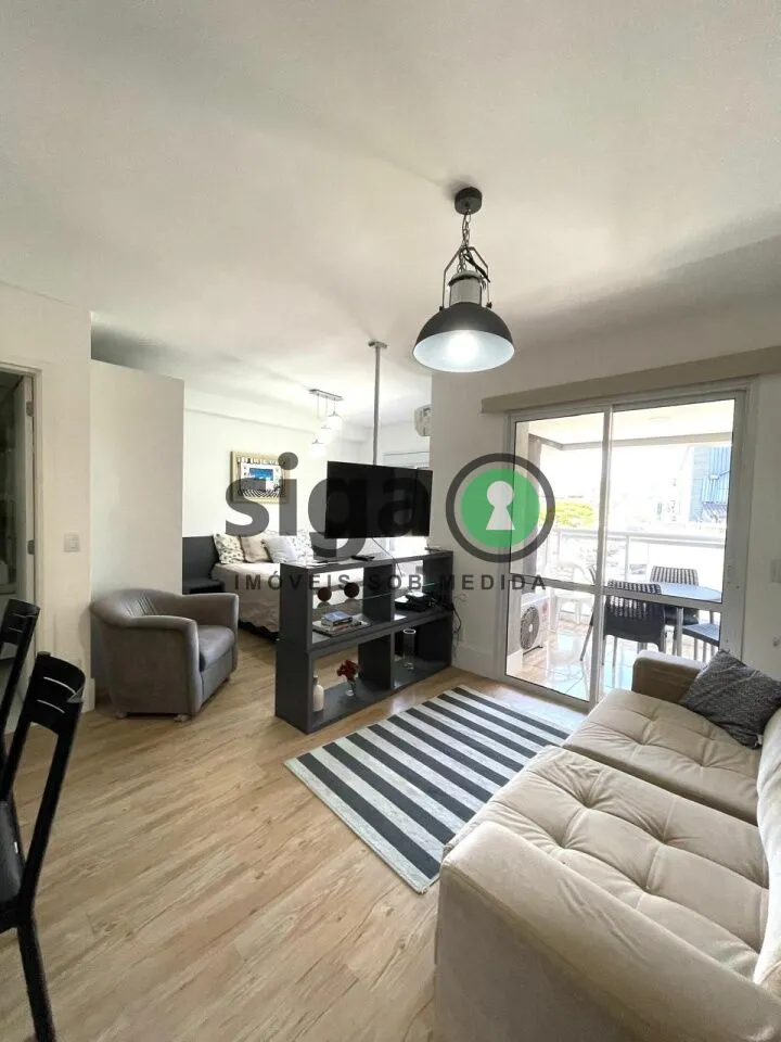 Imagem Apto com 45,51m², Mobiliado, em Pinheiros à venda, 1 quarto e 1 vaga
