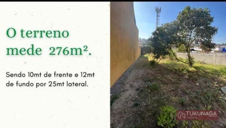 Imagem Terreno à venda, 276 m² por R$ 405.000,00 - Vila Paraíso - Guarulhos/SP