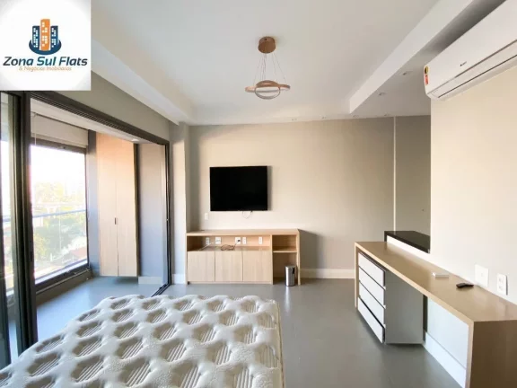 Imagem Apartamento Mobiliado à Venda No Brooklin Com 1 Suíte e 1 Vaga