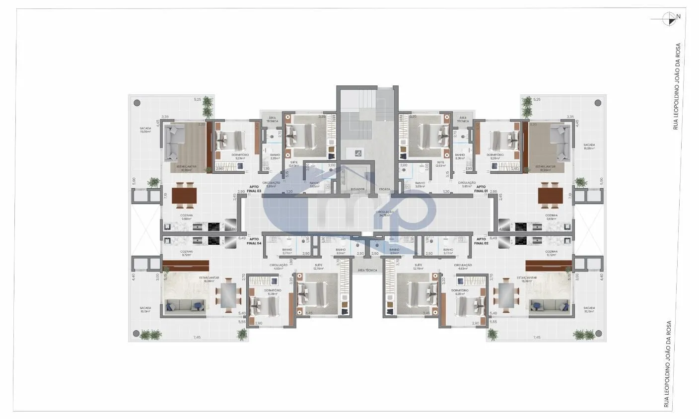 Imagem Apartamento a venda com 2 dormitorios na Praia da Cal em Torres/RS