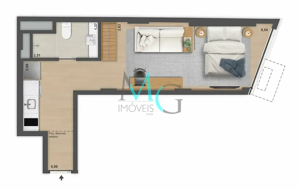 Imagem Cobertura Horizontal à venda 1 Quarto 80.01M² Copacabana Rio de Janeiro - RJ | Ben in Rio Pompeu Loureiro 110