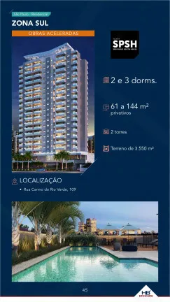 Foto do imóvel Apartamento com 2 Quartos à Venda, 61 m² em Jardim Caravelas - São Paulo