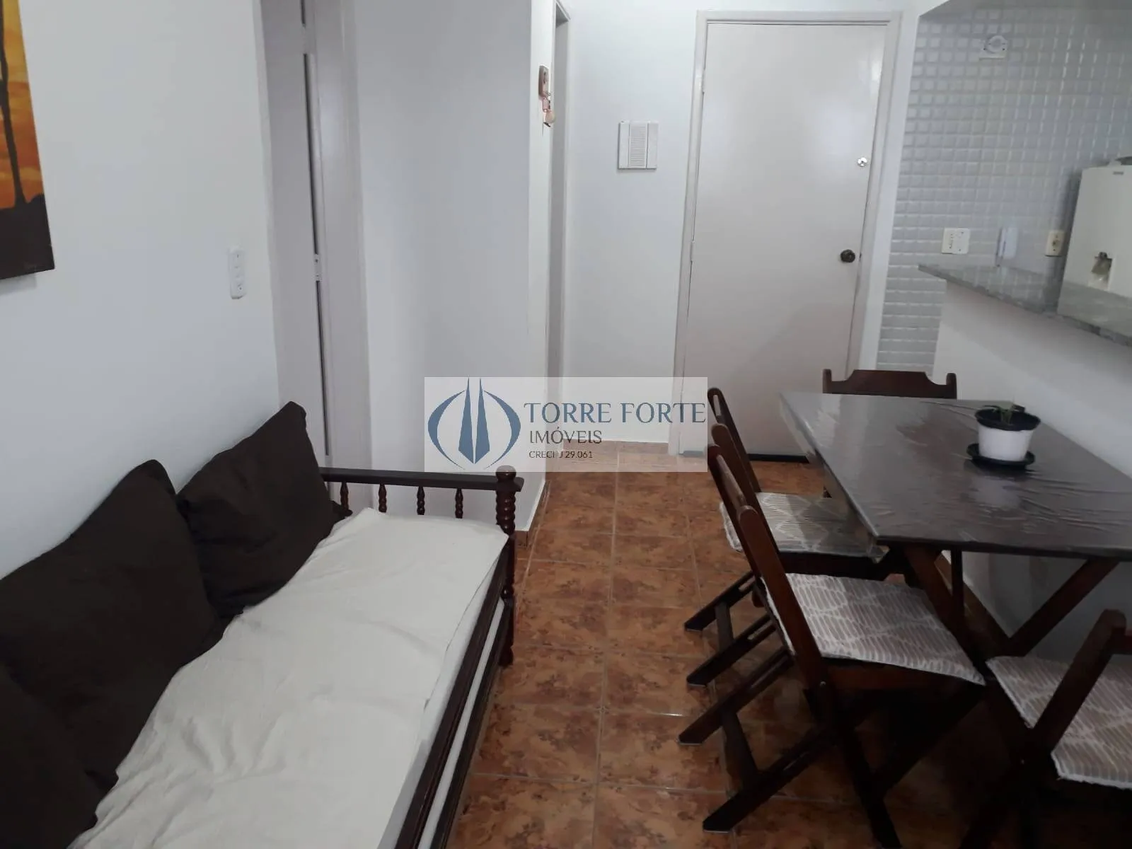 Imagem Apartamento mobiliado 1 dormitorio com vaga Ocian Praia Grande