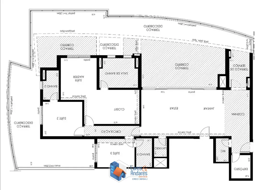 Imagem Apartamento garden para venda em Brooklin com 3 quartos, sendo 3 suítes, 255m²
