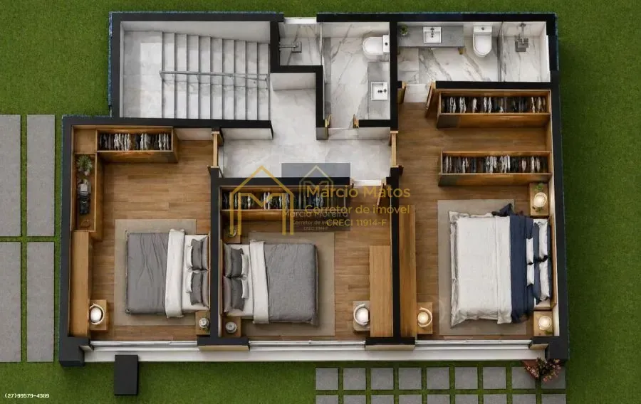 Imagem Casa Duplex / Nova para Venda em Vila Velha, Novo México, 3 dormitórios, 1 suíte, 2 banheiros, 2 vagas